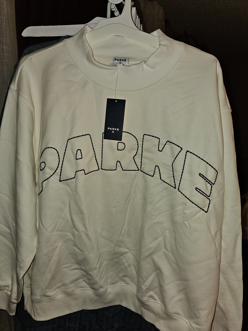 Parke Cream Logo Sweatshirt - Women